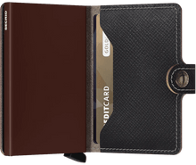 Carica l'immagine nel visualizzatore di Gallery, Secrid MIniwallet Saffiano Brown - STANGA Pelletteria
