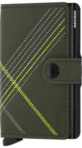 Secrid Miniwallet Stitch Linea Lime - STANGA Pelletteria