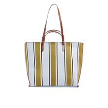 Carica l'immagine nel visualizzatore di Gallery, The Bridge Luna Beach Bag Riga Multi-Marrone
