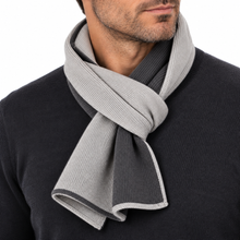 Carica l'immagine nel visualizzatore di Gallery, Riviera Collo In Cashmere Con Asola Passante Bicolore Gris1/Gris2
