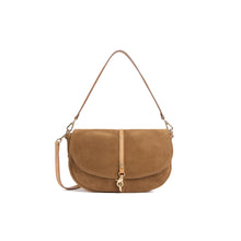 Carica l'immagine nel visualizzatore di Gallery, Alviero Martini 1^Classe Savage Leather Tracolla Con Patta Camoscio Beige
