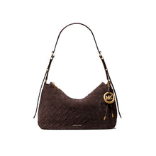 Carica l'immagine nel visualizzatore di Gallery, Micheal Kors Borsa A Spalla Nolita Scamosciata Intrecciata Chocolate
