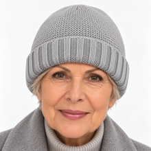Carica l'immagine nel visualizzatore di Gallery, Riviera Berretto In Cashmere Cupola Rasata Gris1

