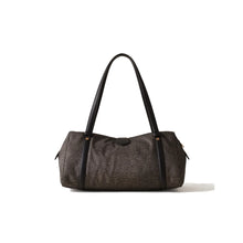 Carica l'immagine nel visualizzatore di Gallery, Borbonese Borsa Poche Bauletto Medium Suede/Catrame
