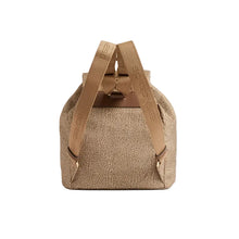 Carica l'immagine nel visualizzatore di Gallery, Borbonese B-Club Zaino Medium Con Patta Beige/Marrone
