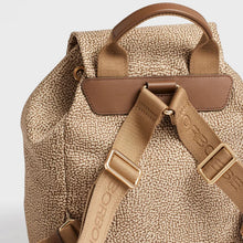 Carica l'immagine nel visualizzatore di Gallery, Borbonese B-Club Zaino Medium Con Patta Beige/Marrone
