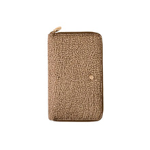 Carica l'immagine nel visualizzatore di Gallery, Borbonese Portafoglio Zip Around Medium Portamonete Staccabile Beige/Marrone
