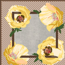 Carica l'immagine nel visualizzatore di Gallery, Borbonese Foulard 90x90 Papaveri Op Naturale/Marrone
