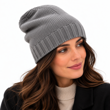Carica l'immagine nel visualizzatore di Gallery, Riviera Berretto In Cashmere Double Face Gris1/Blumel
