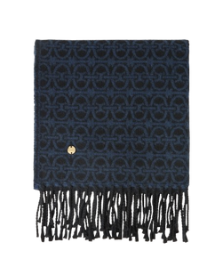 Coccinelle Monogram Sciarpa Multi Blu Denim