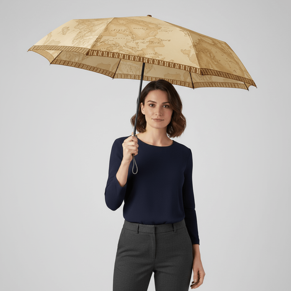 Alviero Martini 1^ Classe Mini Ombrello In Tessuto Stampa Geo Classic - STANGA Pelletteria