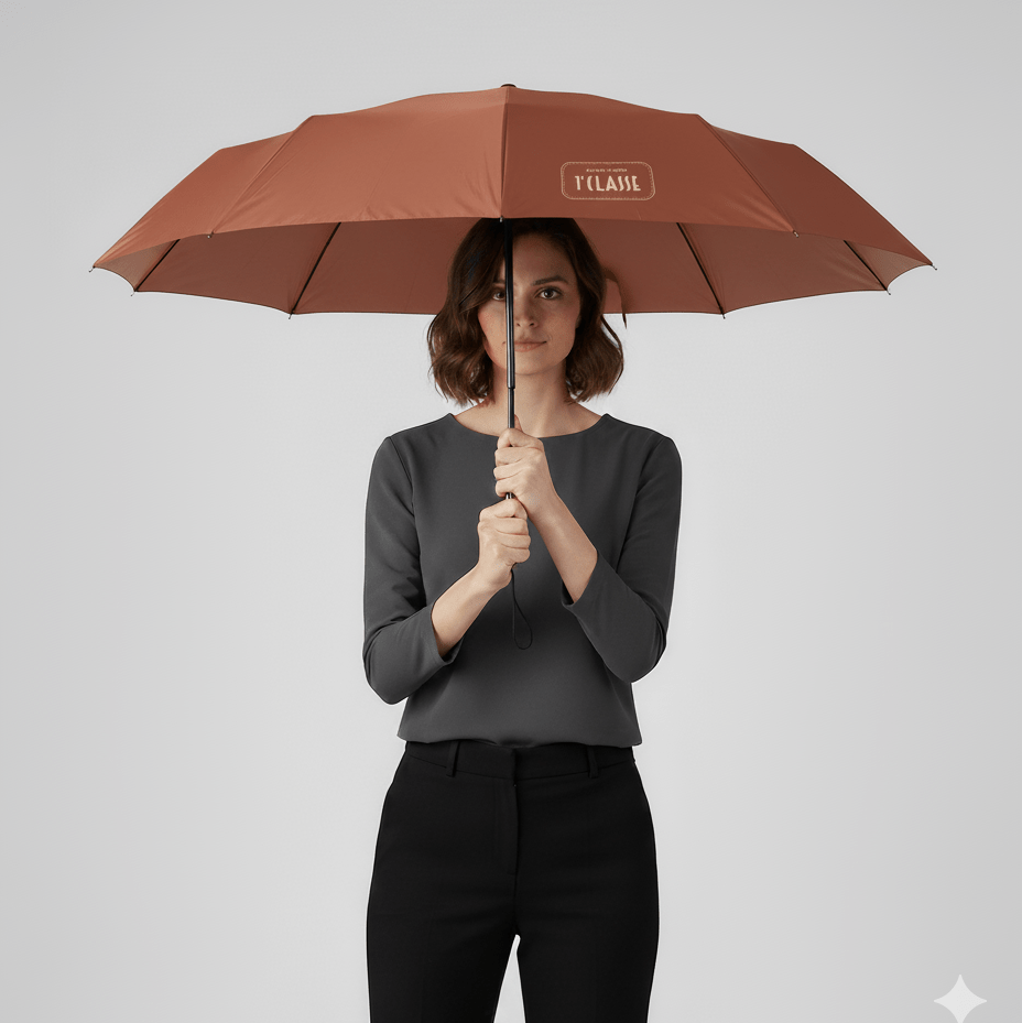 Alviero Martini 1^ Classe Ombrello Openclose Con Targhetta Marrone - STANGA Pelletteria