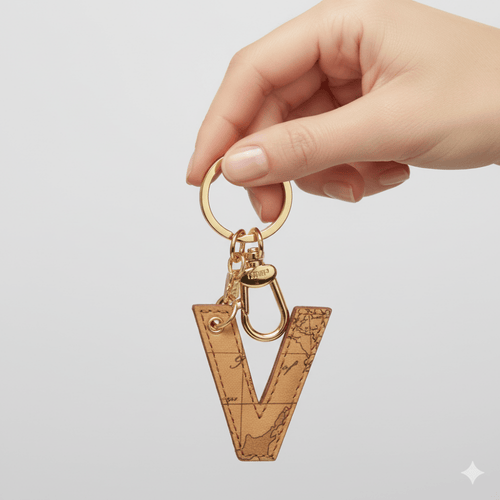 Alviero Martini 1^ Classe Portachiavi Geo Classic Lettera V P00V - STANGA Pelletteria