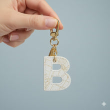 Carica l&#39;immagine nel visualizzatore di Gallery, Alviero Martini 1^ Classe Portachiavi Geo White Lettera B P00B - STANGA Pelletteria
