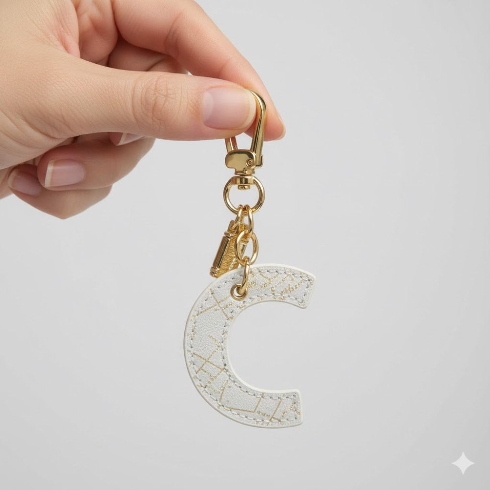 Alviero Martini 1^ Classe Portachiavi Geo White Lettera C P00C - STANGA Pelletteria