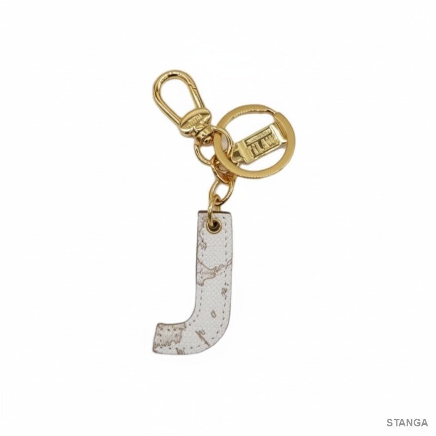 Alviero Martini 1^ Classe Portachiavi Geo White Lettera J - STANGA Pelletteria