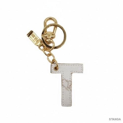 Alviero Martini 1^ Classe Portachiavi Geo White Lettera T - STANGA Pelletteria