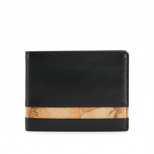 Alviero Martini 1^ Classe Portafogli Geo Classic Medio in Pelle da Uomo Nero - STANGA Pelletteria