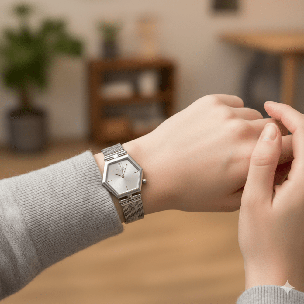 Alviero Martini 1^ Classe Salina orologio con cinturino in accaio inossidabile Argento - STANGA Pelletteria