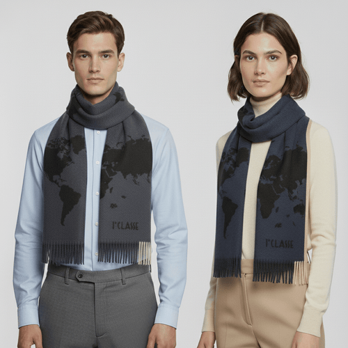 Alviero Martini 1^ Classe Sciarpa Geo Pieno Blue Lapis - STANGA Pelletteria