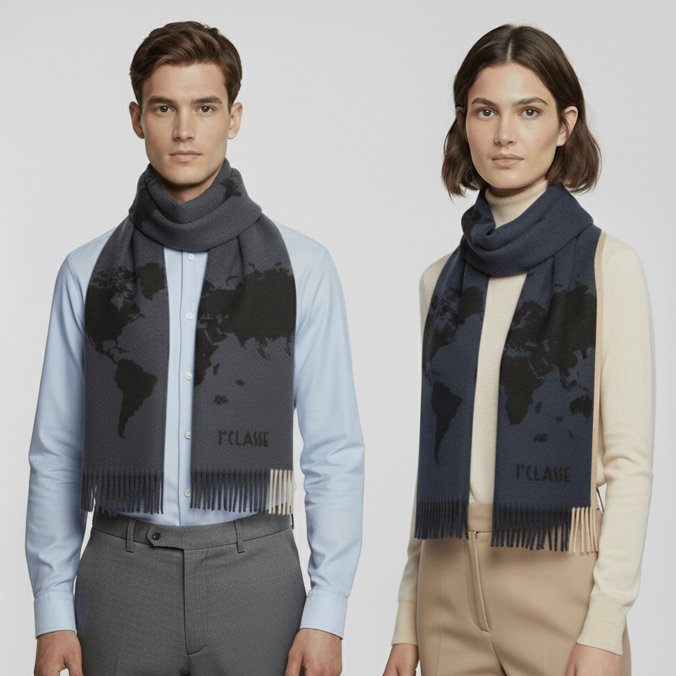 Alviero Martini 1^ Classe Sciarpa Geo Pieno Blue Lapis - STANGA Pelletteria