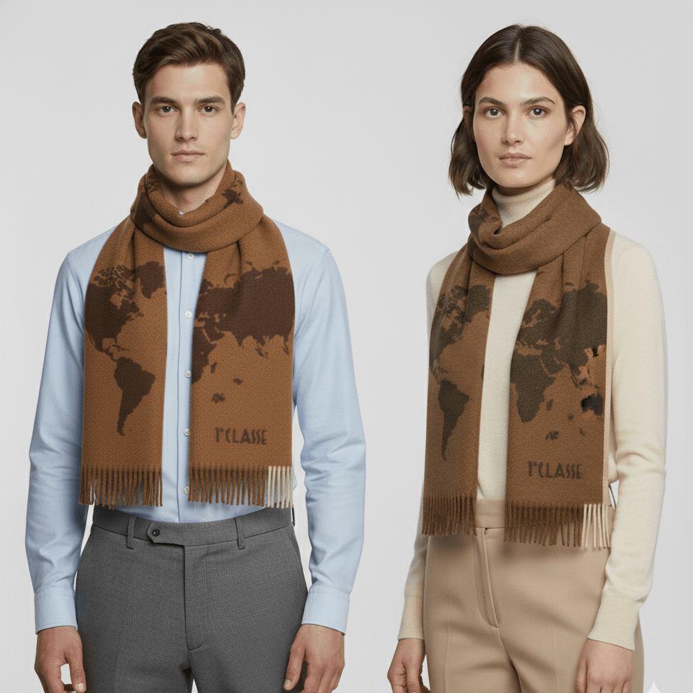 Alviero Martini 1^ Classe Sciarpa Geo Pieno Castagna - STANGA Pelletteria