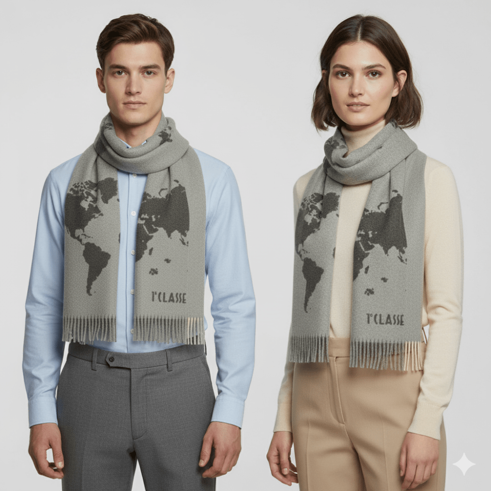 Alviero Martini 1^ Classe Sciarpa Geo Pieno Grigio - STANGA Pelletteria