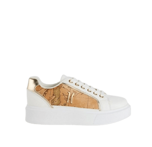 Alviero Martini 1^ Classe Sneakers Sneaker in eco nappa con lati Geo Classic e logo 1C Bianche - STANGA Pelletteria