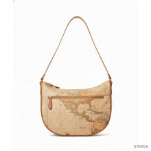 Carica l&#39;immagine nel visualizzatore di Gallery, Alviero Martini 1^A Classe Borsa Geo Soft Tracolla a Mezzaluna Media Con Tasca S009 - STANGA Pelletteria
