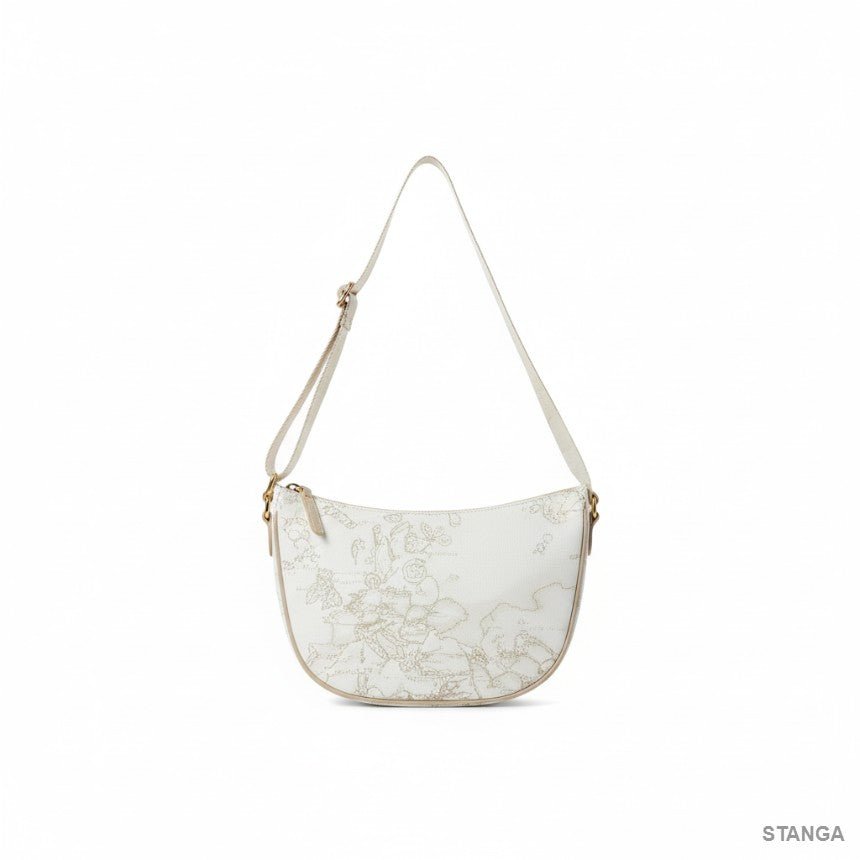 Alviero Martini 1^A Classe Borsa Geo Soft White Tracolla a Mezzaluna Piccola S006 - STANGA Pelletteria