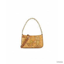 Carica l&#39;immagine nel visualizzatore di Gallery, Alviero Martini 1^A Classe Borsa Pochette Con Tracolla in Tessuto Geo Classic Naturale M045 - STANGA Pelletteria
