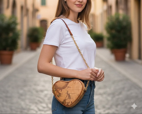 Alviero Martini 1^A Classe Tracolla Geo Classic a Cuore D012 - STANGA Pelletteria