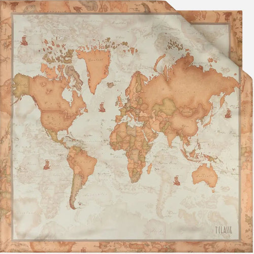 Alviero Martini 1^Classe Foulard Doppio Geo 90x90 Ecru' - STANGA Pelletteria