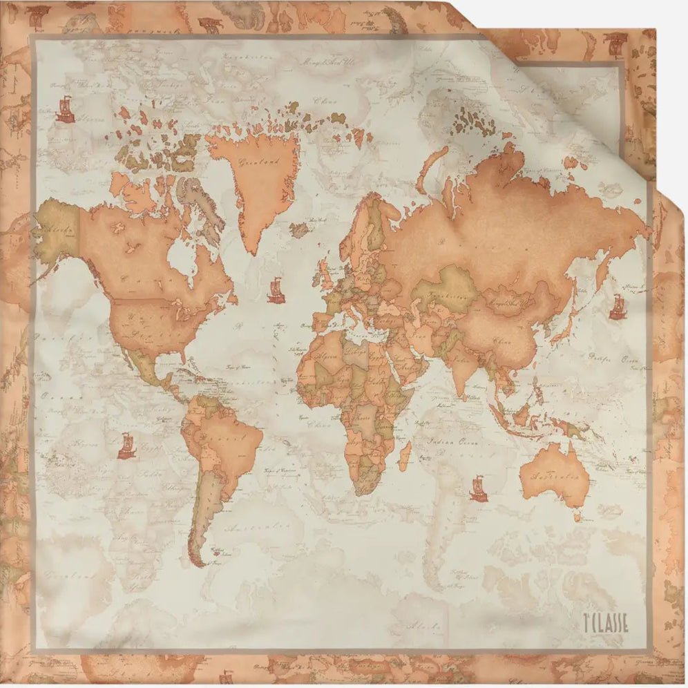 Alviero Martini 1^Classe Foulard Doppio Geo 90x90 Ecru' - STANGA Pelletteria