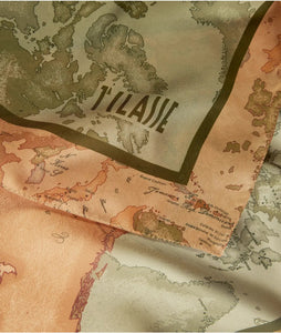 Alviero Martini 1^Classe Foulard Doppio Geo 90x90 Salvia - STANGA Pelletteria