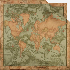Alviero Martini 1^Classe Foulard Doppio Geo 90x90 Salvia - STANGA Pelletteria