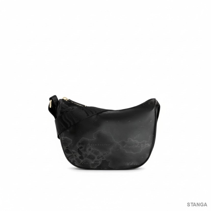 Alviero Martini 1^Classe Geo Soft Tracolla a Mezza Luna Piccola Black - STANGA Pelletteria