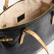 Carica l'immagine nel visualizzatore di Gallery, Alviero Martini 1^Classe Golden Dune Shopper Intreccio Black - STANGA Pelletteria
