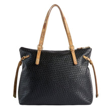 Carica l'immagine nel visualizzatore di Gallery, Alviero Martini 1^Classe Golden Dune Shopper Intreccio Black - STANGA Pelletteria
