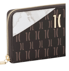 Alviero Martini 1^Classe High Monogram Geo Portafoglio Zip Around Cioccolato - STANGA Pelletteria