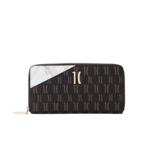 Carica l&#39;immagine nel visualizzatore di Gallery, Alviero Martini 1^Classe High Monogram Geo Portafoglio Zip Around Cioccolato - STANGA Pelletteria
