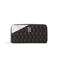 Alviero Martini 1^Classe High Monogram Geo Portafoglio Zip Around Cioccolato - STANGA Pelletteria