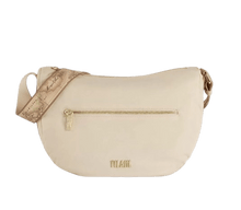 Carica l&#39;immagine nel visualizzatore di Gallery, Alviero Martini 1^Classe Nylon Eco Vibe tracolla a mezzaluna grande Avorio - STANGA Pelletteria
