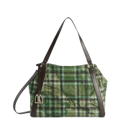 Alviero Martini 1^classe Tartan Soul Borsa a Mano Verde Muscio - STANGA Pelletteria
