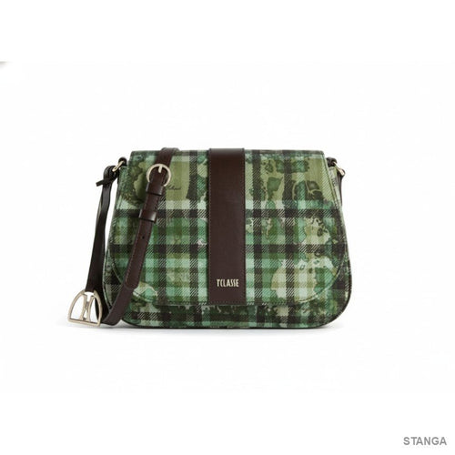 Alviero Martini 1^classe Tartan Soul Tracolla Verde Muschio - STANGA Pelletteria