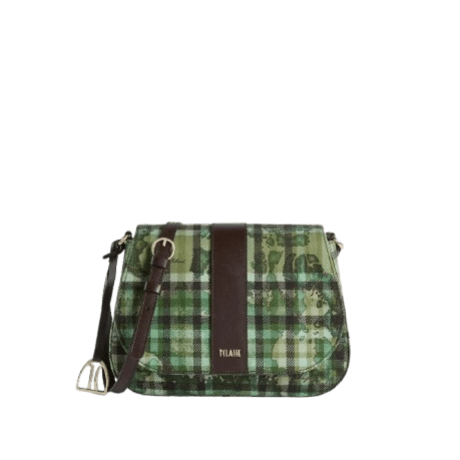 Alviero Martini 1^classe Tartan Soul Tracolla Verde Muschio - STANGA Pelletteria