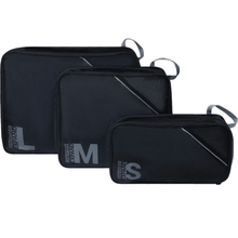 Carica l'immagine nel visualizzatore di Gallery, American Tourister Set Di 3 Packing Cubes (S - M - L) Black/Grey - STANGA Pelletteria
