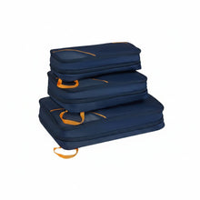 Carica l'immagine nel visualizzatore di Gallery, American Tourister Set Di 3 Packing Cubes (S - M - L) Navy Orange - STANGA Pelletteria

