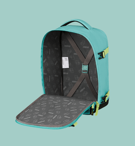 American Tourister Zaino Take2cabin S Dusty Turquoise/Lime - STANGA Pelletteria