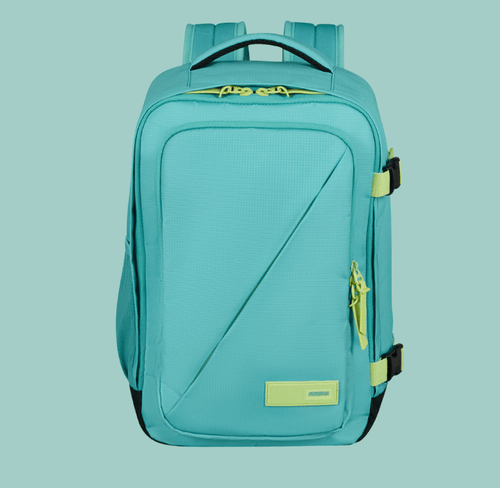 American Tourister Zaino Take2cabin S Dusty Turquoise/Lime - STANGA Pelletteria
